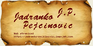 Jadranko Pejčinović vizit kartica
